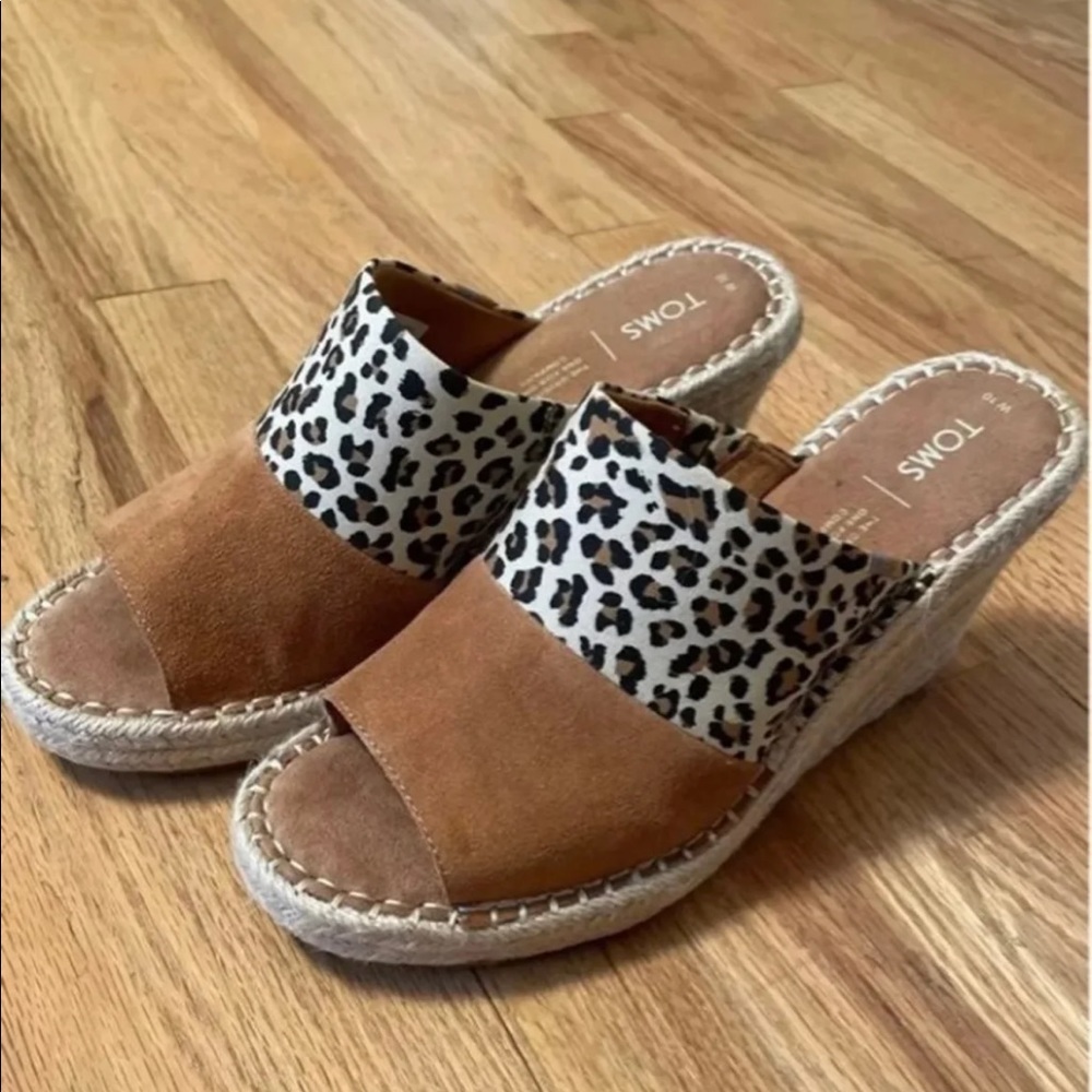 Toms Leopard Print Wedges